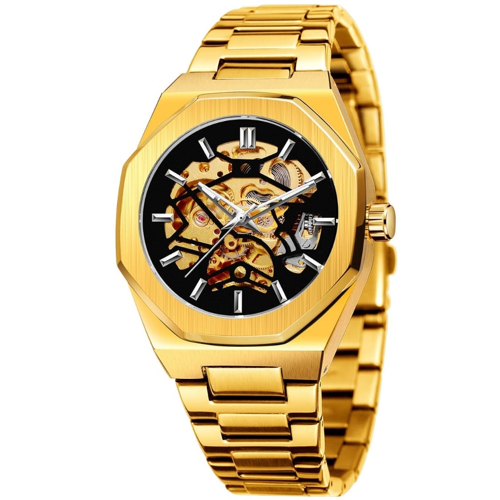 Relogio Masculino Automático Skeleton Jornada